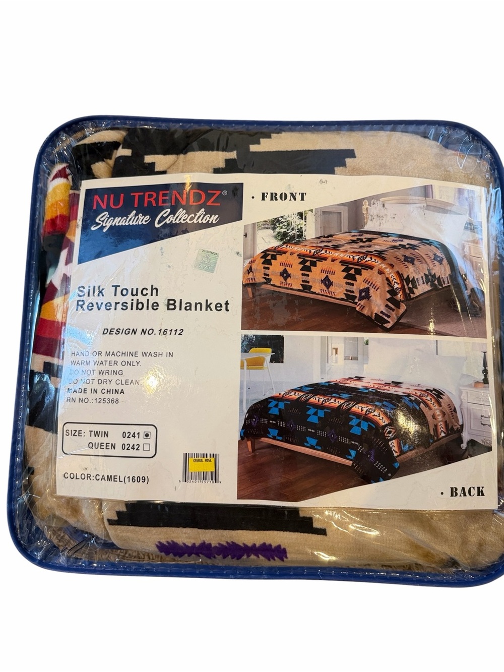 NU Trendz Navajo Design Southwest Print SilkTouch Reversible Comforter Twin/Full